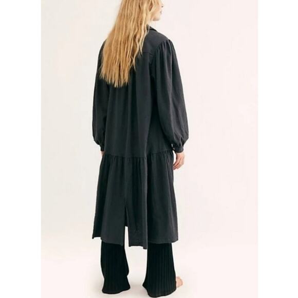 Free People Beach Old Bay Maxi Shirt Dress NWT Size Large - Picture 3 of 6